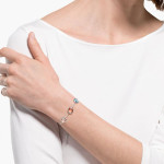 Kristal Taşlı Siyah  Su Yolu Bileklik  (Altın Kaplama)